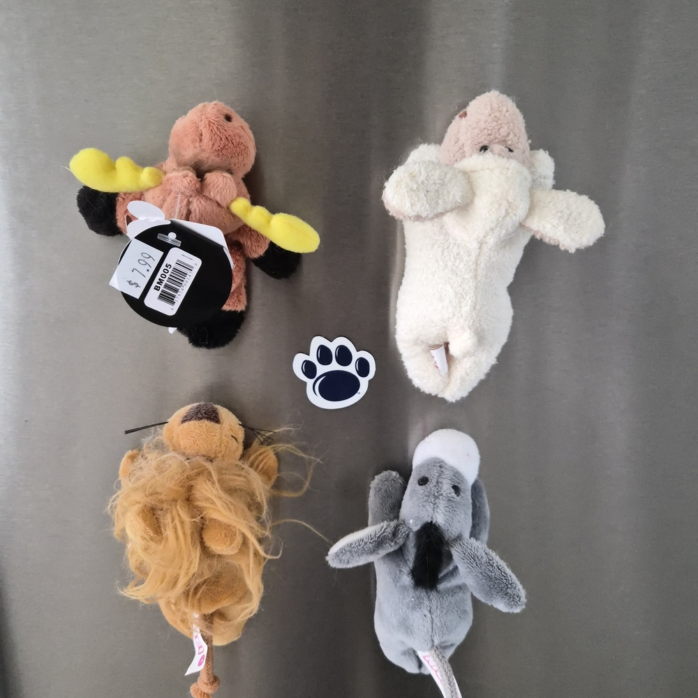 Plush Fridge Magnet Set, Animal Fridge Stuff, Fridge Decoration